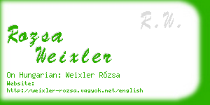 rozsa weixler business card
