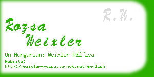 rozsa weixler business card